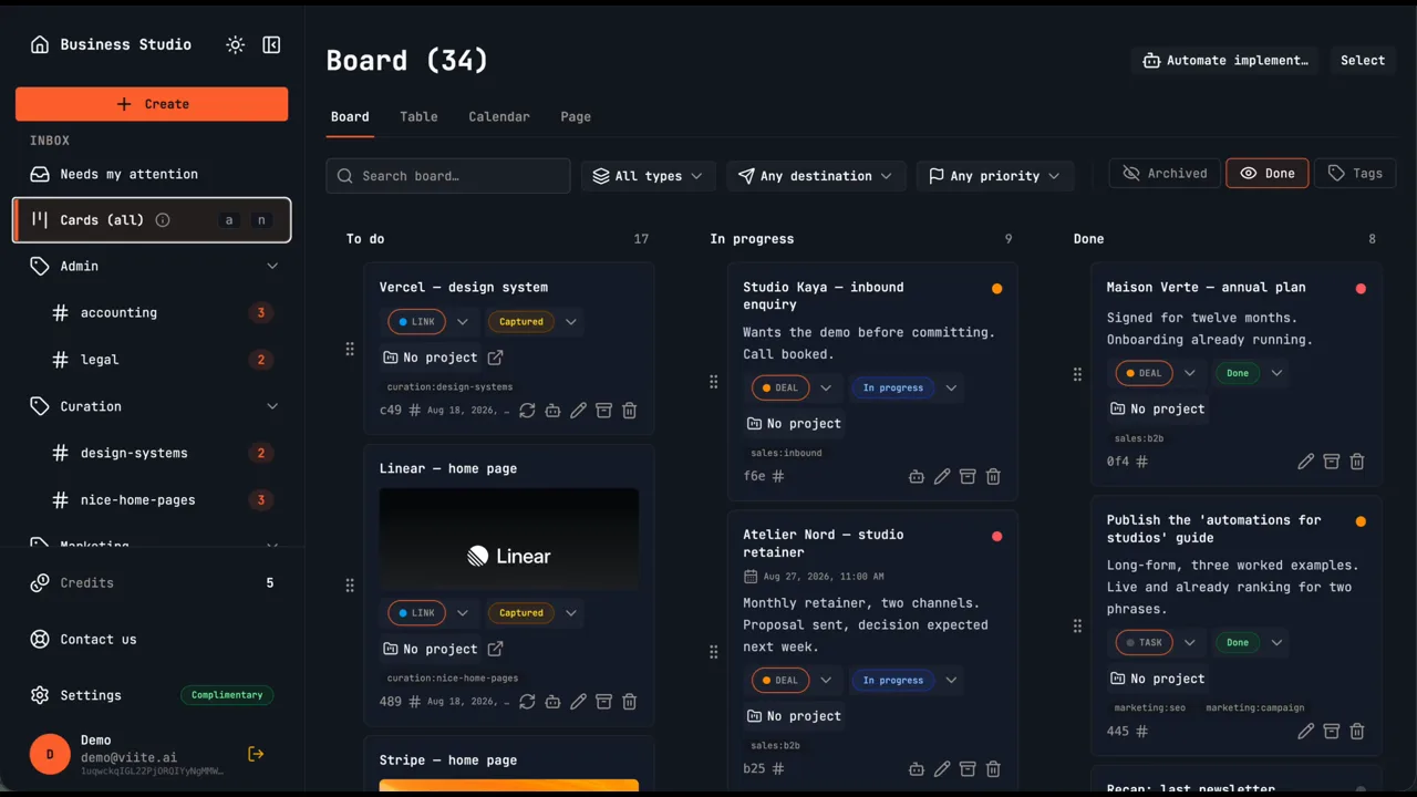 Le formulaire de tâche de Business Studio, avec une nouvelle tâche en cours de saisie